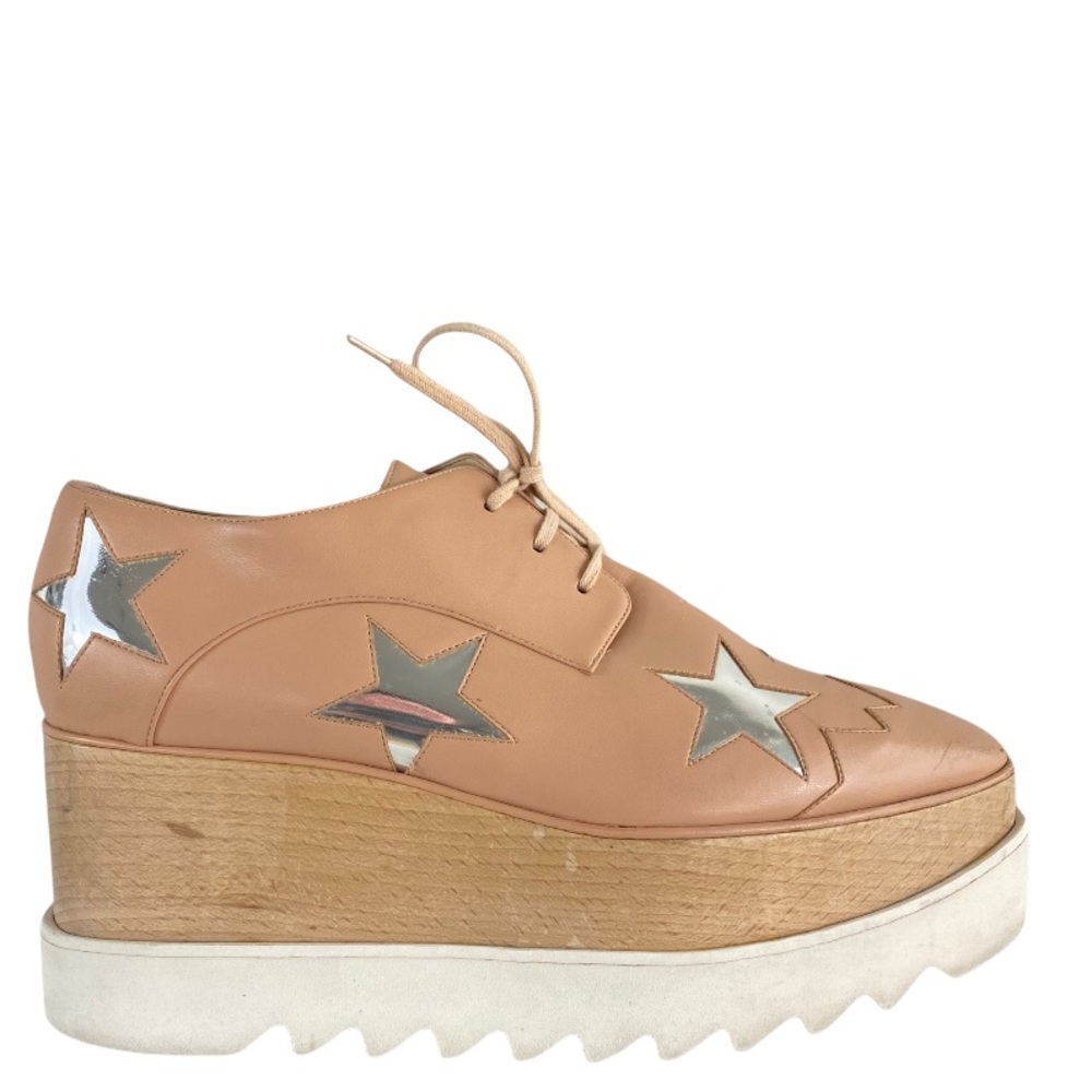 Stella McCartney Elyse Vegan Leather Star Mega Platform Oxford Lace Up Creepers